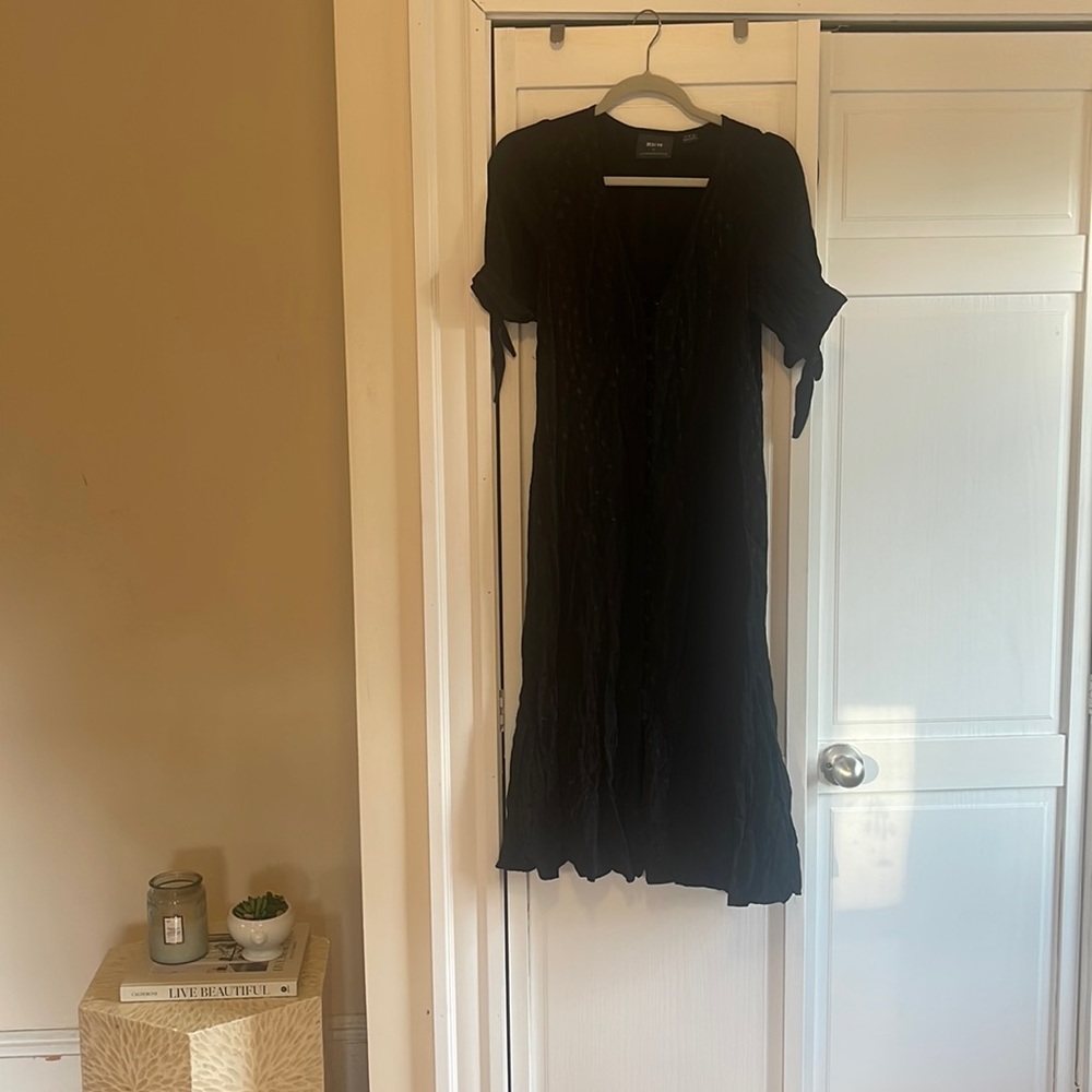 Black button up Anthropologie dress